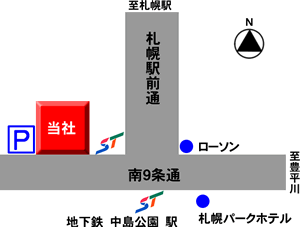 当社周辺の概略地図